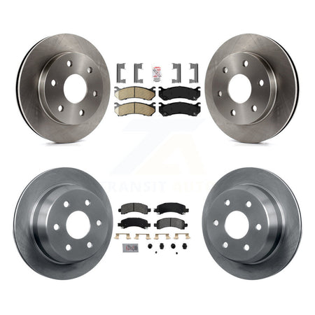 Front Ceramic Rear Semi-Metallic Pad & Disc Brake Rotors Kit For Chevrolet Avalanche 1500 K8A-106616