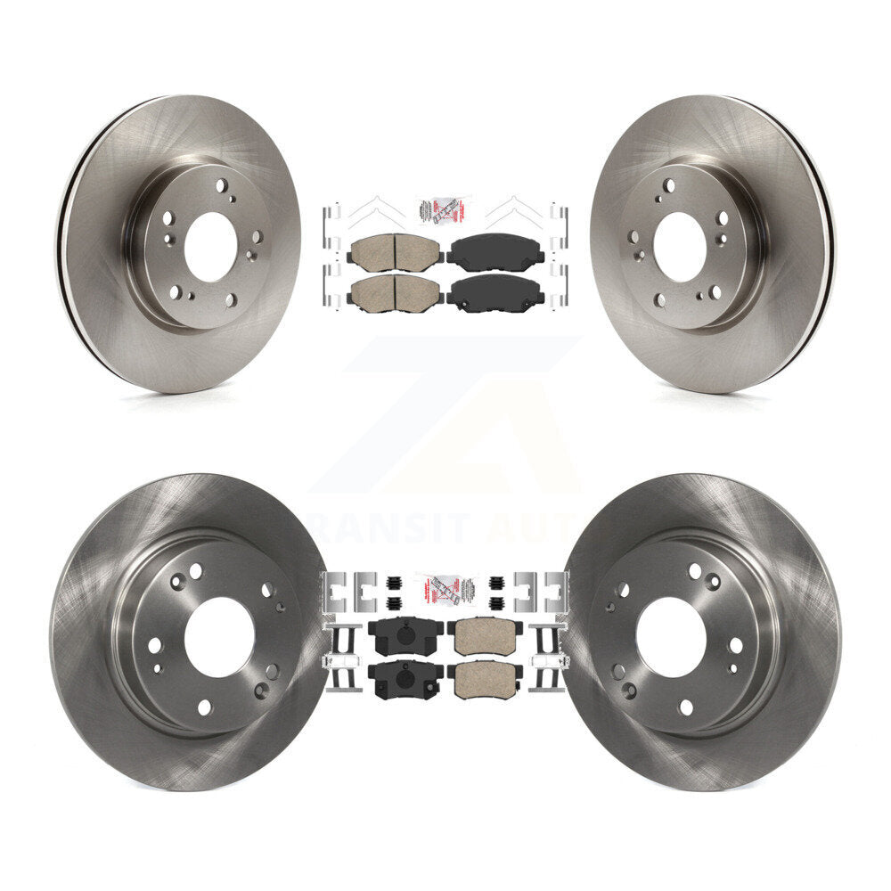 Front Rear Ceramic Pads And Disc Brake Rotors Kit For 2013 Acura ILX 2.0L K8A-106621