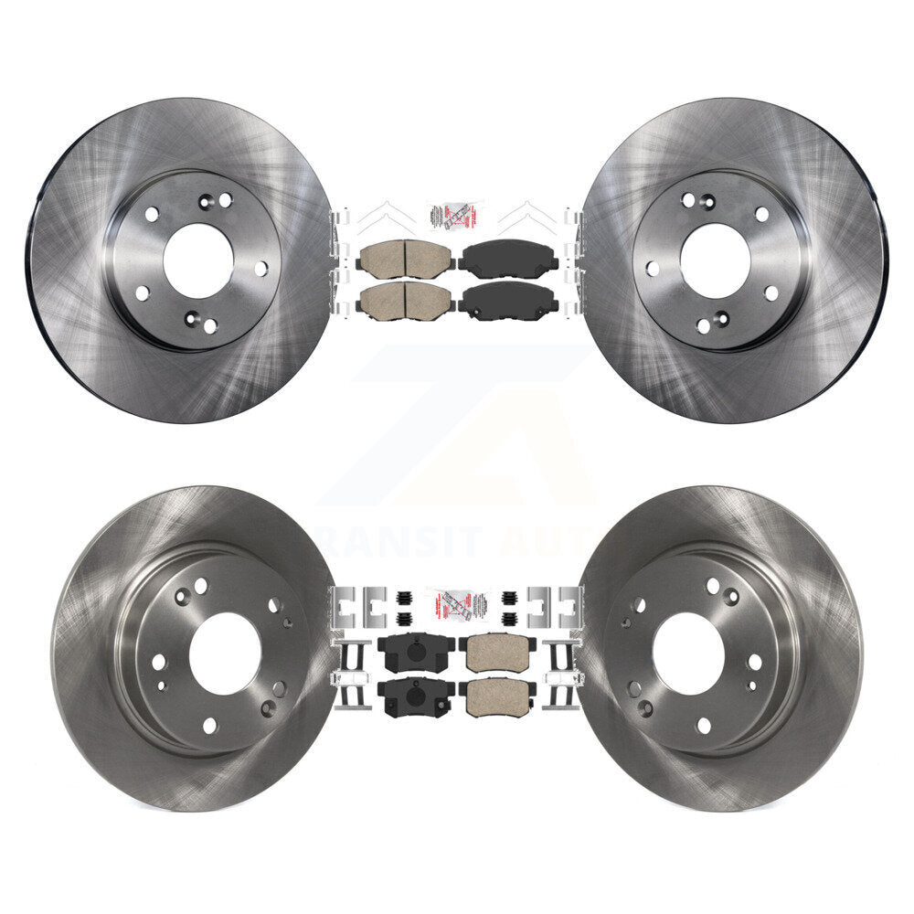 Front Rear Ceramic Pads And Disc Brake Rotors Kit For 2014-2015 Acura ILX 2.0L K8A-106624