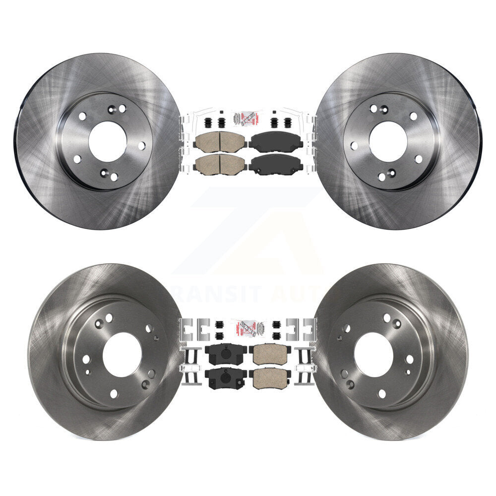 Front Rear Ceramic Pads And Disc Brake Rotors Kit For 2014-2015 Acura ILX 2.0L K8A-106625