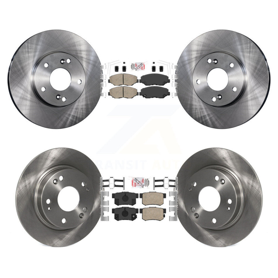 Front Rear Ceramic Pads And Disc Brake Rotors Kit For 2014-2015 Acura ILX 2.0L K8A-106626