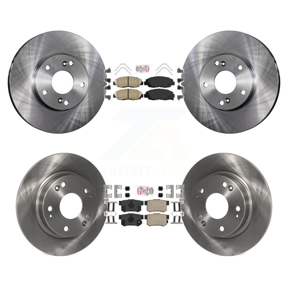 Front Rear Ceramic Pads And Disc Brake Rotors Kit For 2014-2015 Honda Civic Touring K8A-106627