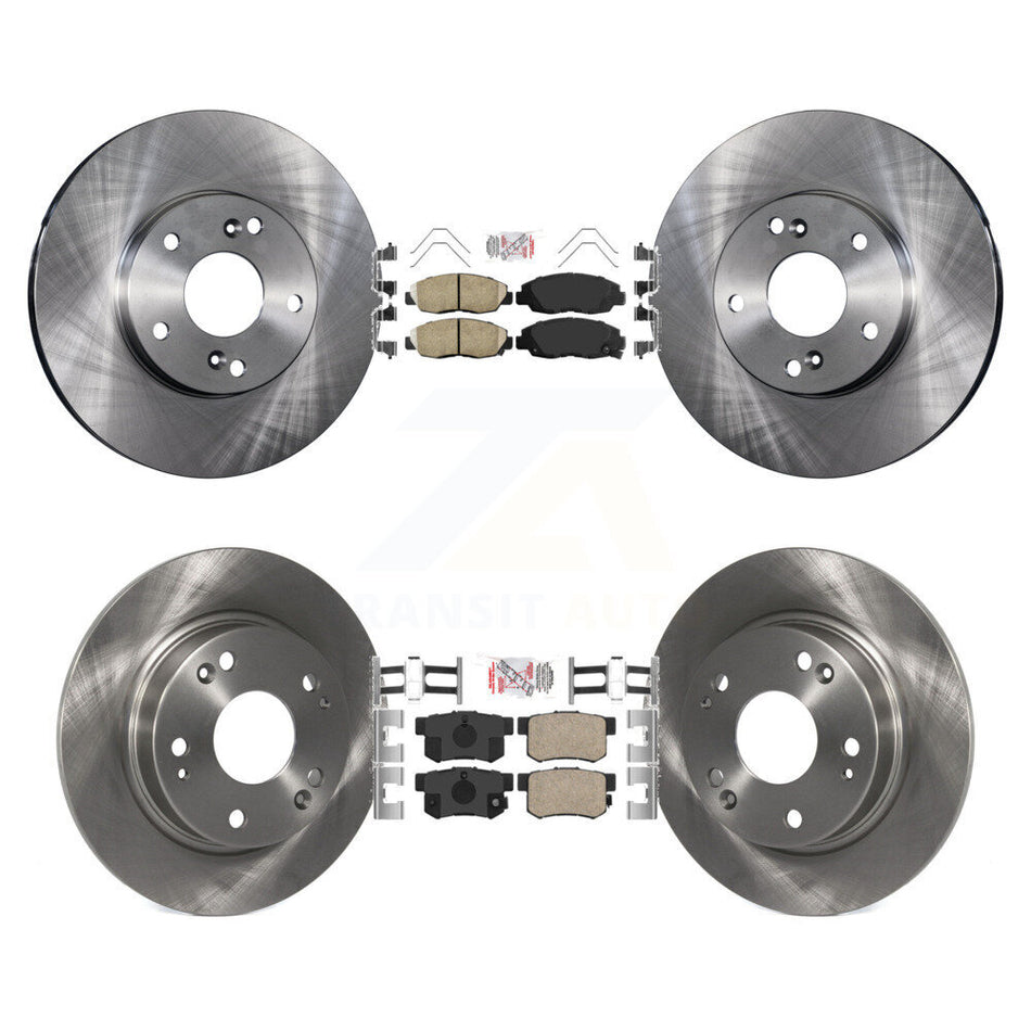 Front Rear Ceramic Pads And Disc Brake Rotors Kit For 2014-2015 Honda Civic Touring K8A-106628