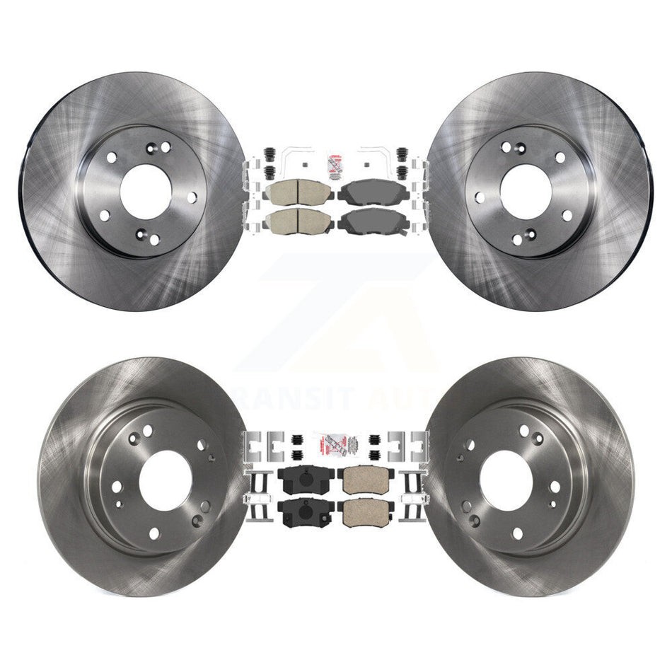 Front Rear Ceramic Pads And Disc Brake Rotors Kit For 2014-2015 Honda Civic Touring K8A-106629