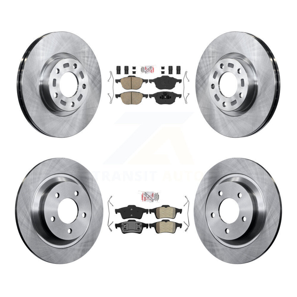 Front Ceramic Rear Semi-Metallic Pads And Disc Brake Rotors Kit For 2006 Mazda 5 To 02 06 K8A-106641