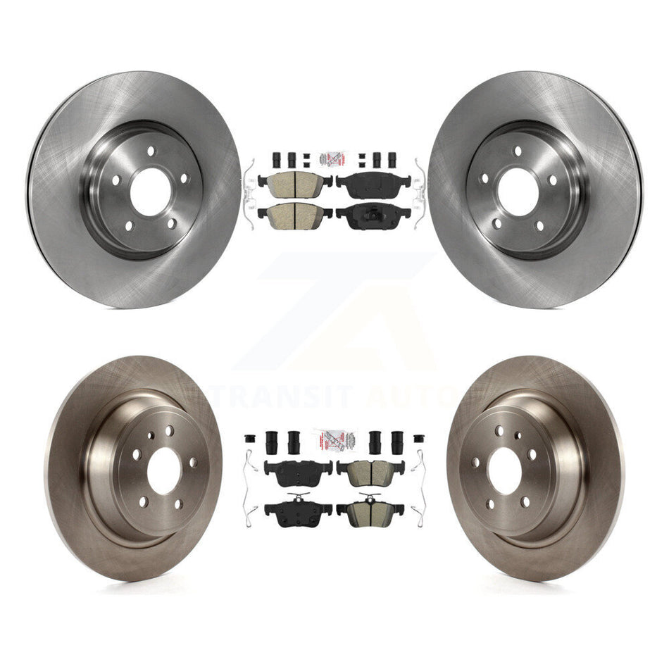 Front Ceramic Rear Semi-Metallic Pad And Disc Brake Rotor Kit For Ford Escape Lincoln MKC K8A-106645