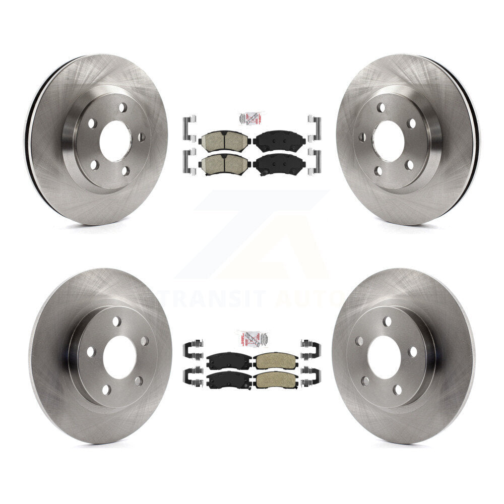 Front Ceramic Rear Semi-Metallic Pad Brake Rotor Kit For 2005 Cadillac DeVille Buick Park K8A-106655