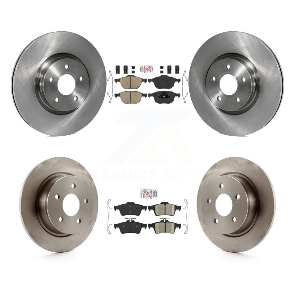 Front Rear Ceramic Pad & Brake Rotors Kit For 2014 Ford Transit Connect 104.8" wheel base K8A-106666
