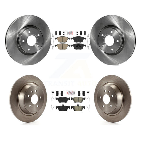 Front Ceramic Rear Semi-Metallic Pads And Disc Brake Rotors Kit For Ford Escape K8A-106669