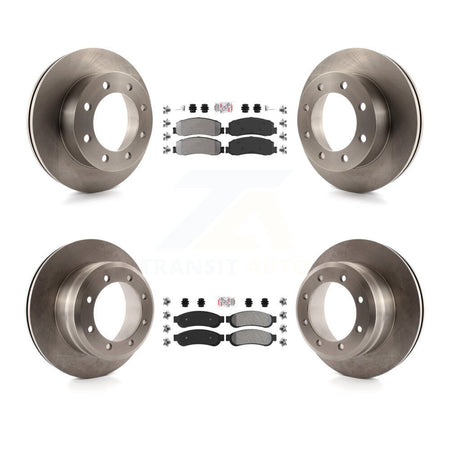 Front Rear Semi-Metallic Pad And Disc Brake Rotors Kit For 2012 Ford F-350 Super Duty 4WD K8A-106675