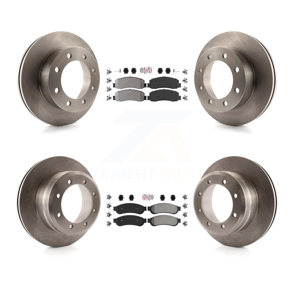 Front Rear Semi-Metallic Pad And Disc Brake Rotors Kit For 2012 Ford F-350 Super Duty 4WD K8A-106675