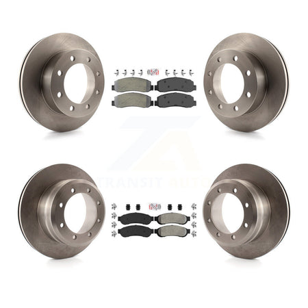 Front Rear Semi-Metallic Pad Disc Brake Rotor Kit For 2005-2007 Ford F-350 Super Duty 4WD K8A-106676