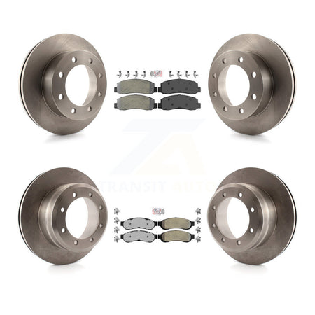 Front Rear Semi-Metallic Pad Disc Brake Rotor Kit For 2005-2007 Ford F-350 Super Duty 4WD K8A-106677