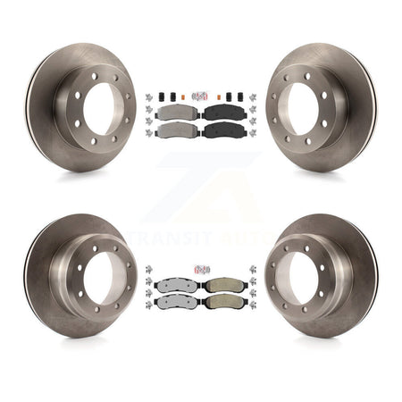 Front Rear Semi-Metallic Pad Disc Brake Rotor Kit For 2005-2007 Ford F-350 Super Duty 4WD K8A-106679