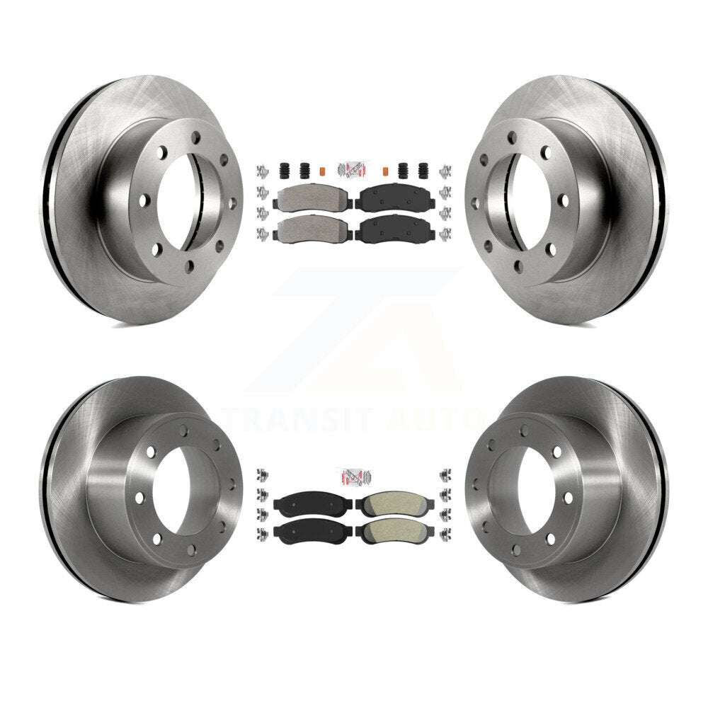 Front Rear Semi-Metallic Pad Disc Brake Rotor Kit For 2008-2009 Ford F-250 Super Duty 4WD K8A-106682