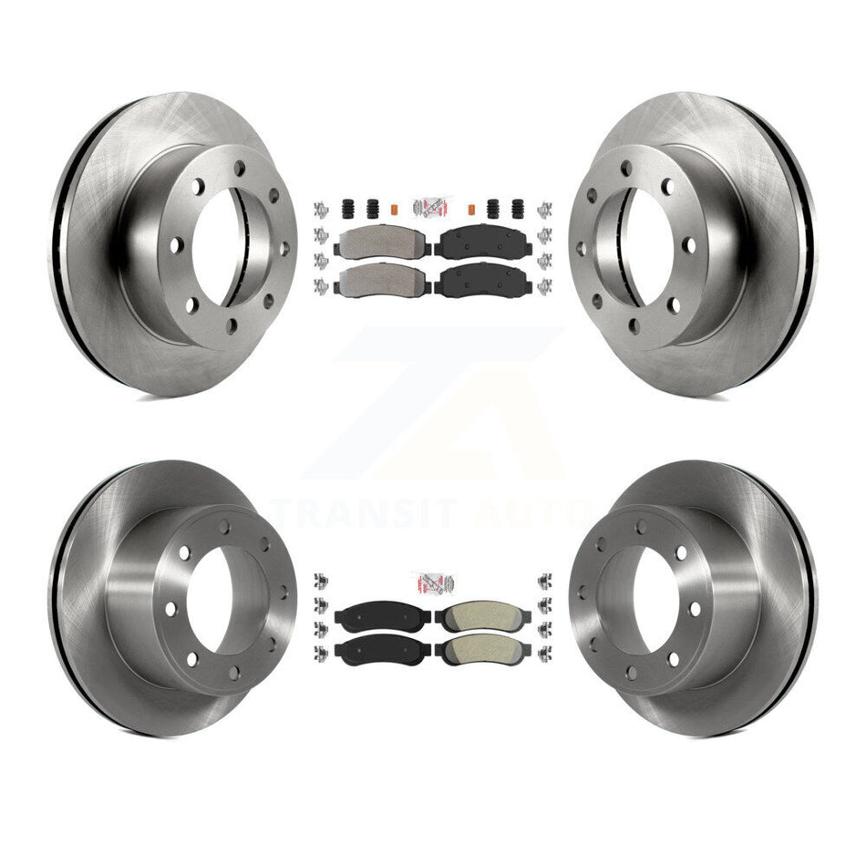 Front Rear Semi-Metallic Pad Disc Brake Rotor Kit For 2008-2009 Ford F-250 Super Duty 4WD K8A-106682