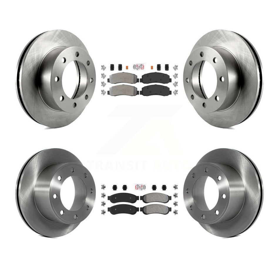 Front Rear Semi-Metallic Pad Disc Brake Rotor Kit For 2008-2009 Ford F-250 Super Duty 4WD K8A-106683