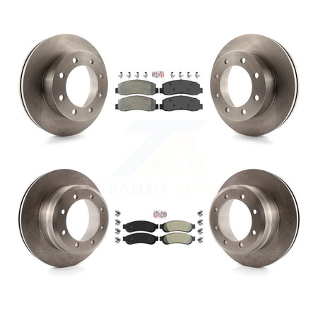 Front Rear Semi-Metallic Pads And Disc Brake Rotors Kit For Ford F-350 Super Duty F-450 K8A-106684