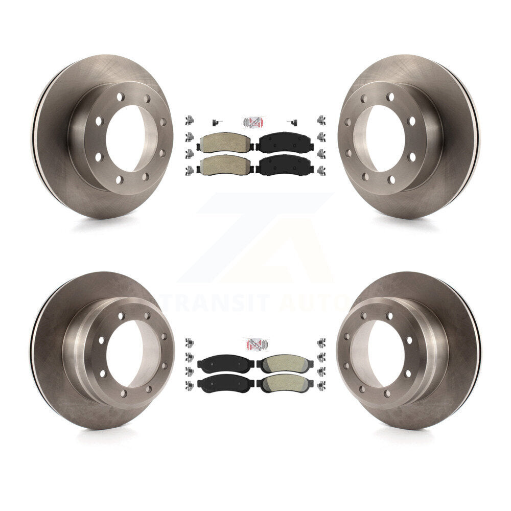 Front Rear Semi-Metallic Pad And Disc Brake Rotors Kit For 2011 Ford F-350 Super Duty 4WD K8A-106688