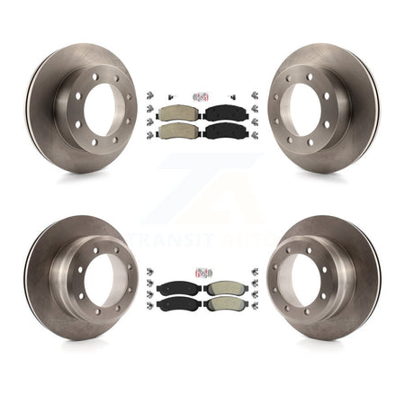 Front Rear Semi-Metallic Pad And Disc Brake Rotors Kit For 2011 Ford F-350 Super Duty 4WD K8A-106688