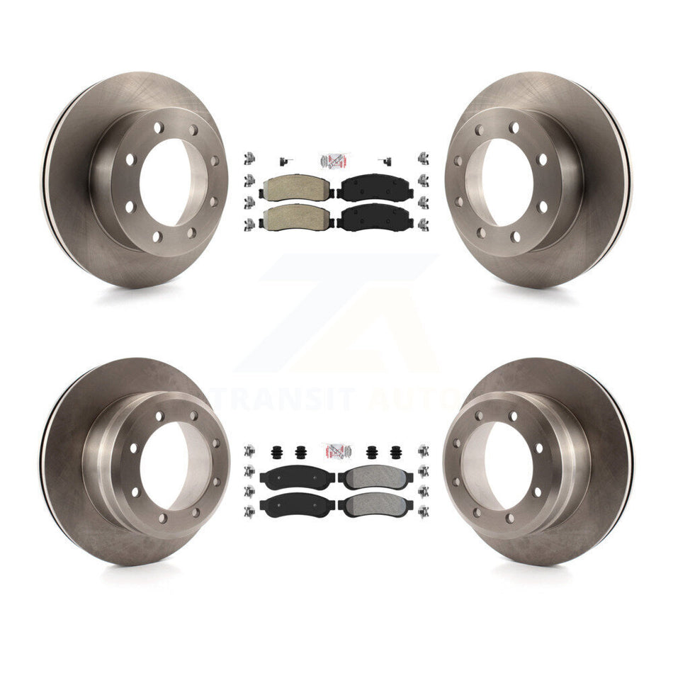 Front Rear Semi-Metallic Pad And Disc Brake Rotors Kit For 2011 Ford F-350 Super Duty 4WD K8A-106689