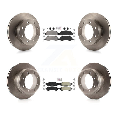 Front Rear Semi-Metallic Pad And Disc Brake Rotors Kit For 2011 Ford F-350 Super Duty 4WD K8A-106690