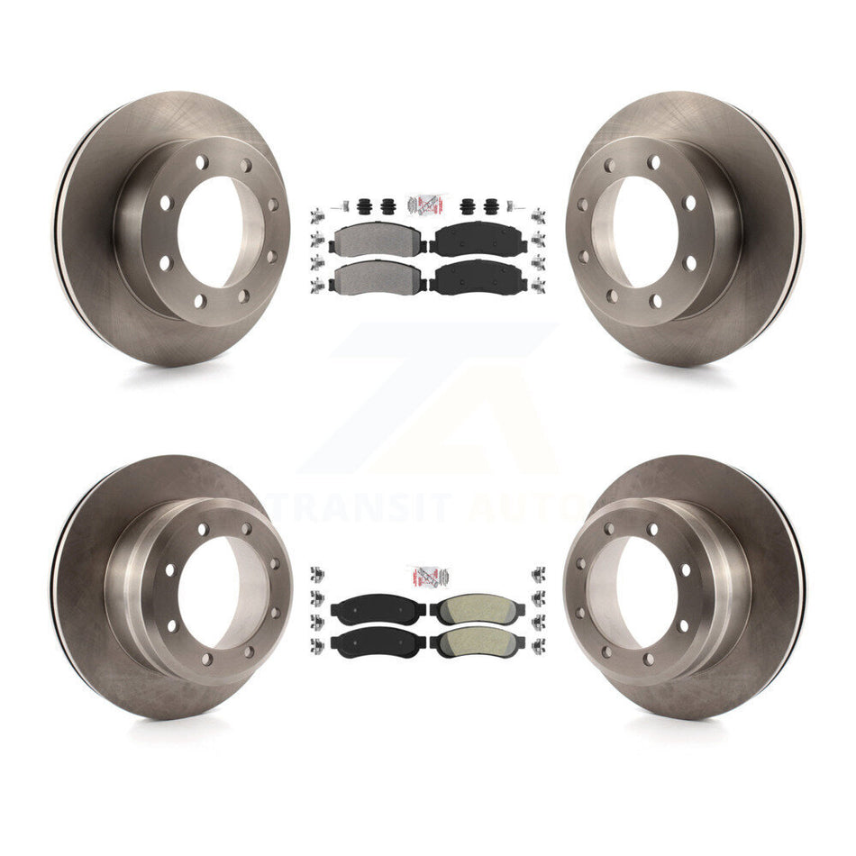 Front Rear Semi-Metallic Pad And Disc Brake Rotors Kit For 2011 Ford F-350 Super Duty 4WD K8A-106690