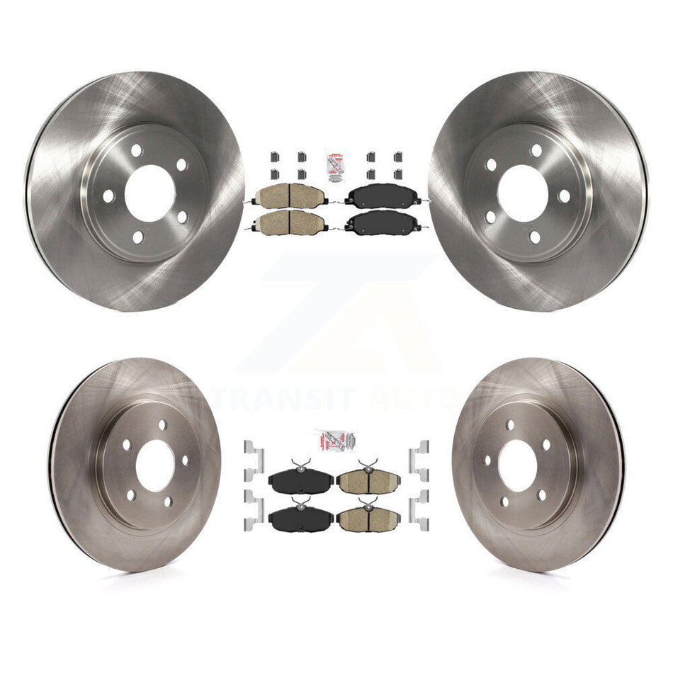 Front Rear Ceramic Pads And Disc Brake Rotors Kit For 2009 Ford Mustang Bullitt K8A-106695