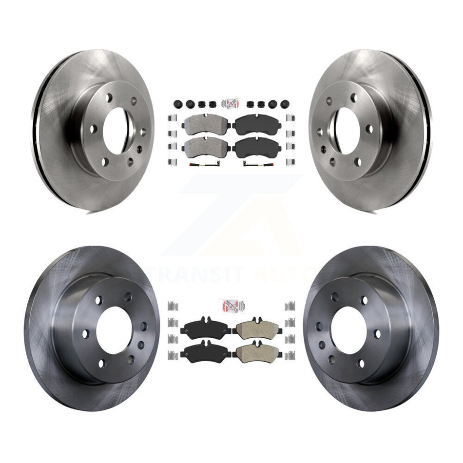 Front Rear Semi-Metallic Pad & Disc Brake Rotors Kit For Dodge Sprinter 3500 Freightliner K8A-106698