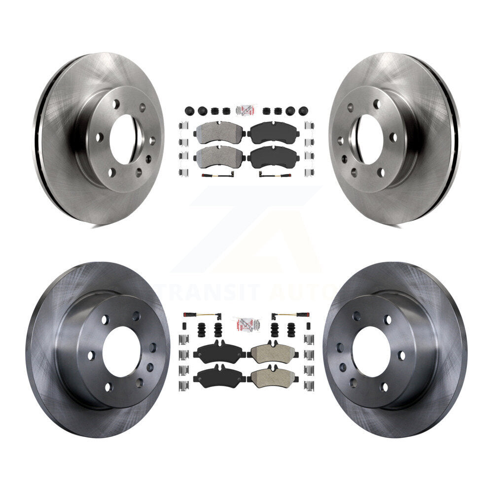 Front Rear Semi-Metallic Pad & Disc Brake Rotors Kit For Dodge Sprinter 3500 Freightliner K8A-106699