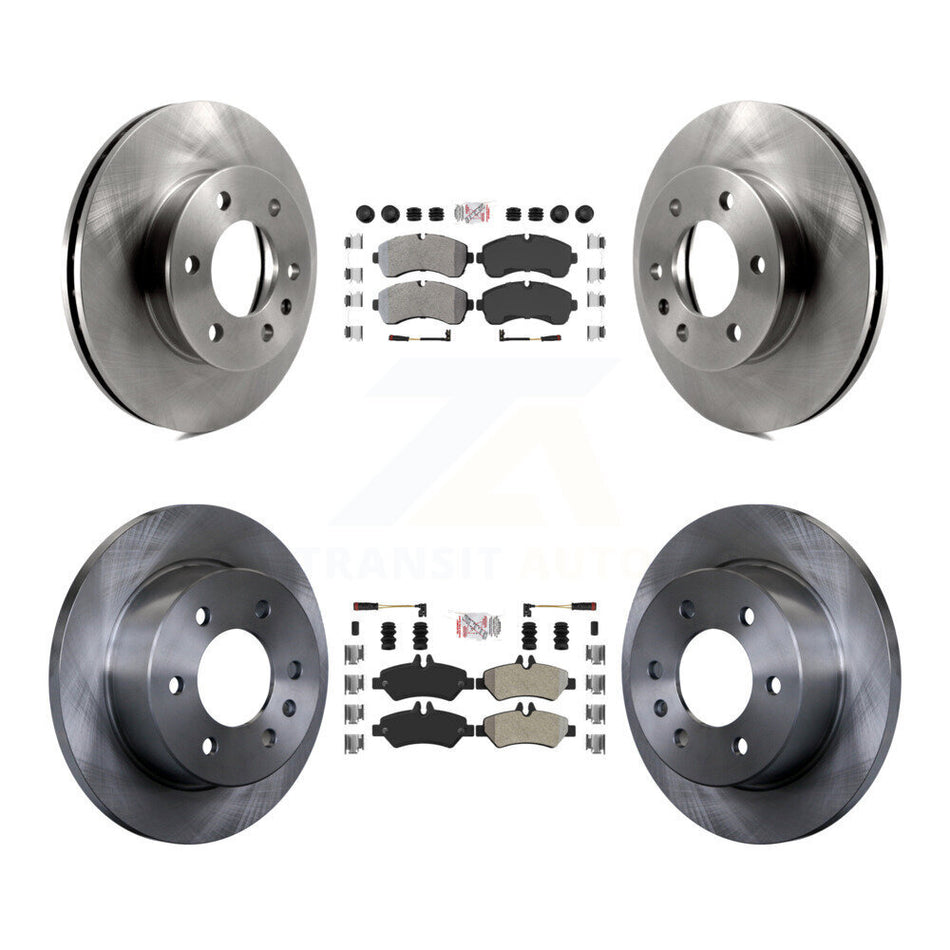 Front Rear Semi-Metallic Pad & Disc Brake Rotors Kit For Dodge Sprinter 3500 Freightliner K8A-106699