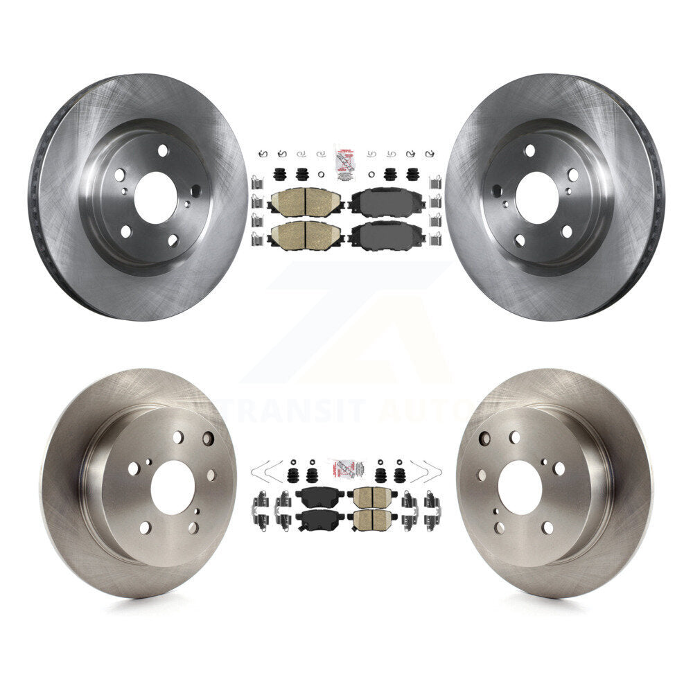 Front Rear Ceramic Pads And Disc Brake Rotors Kit For 2010 Toyota Matrix XRS K8A-106702