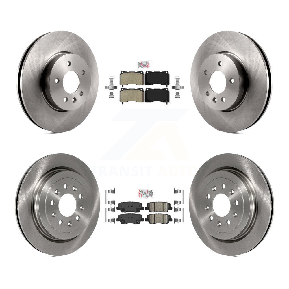 Front Semi-Metallic Rear Ceramic Pads And Disc Brake Rotors Kit For Cadillac ATS K8A-106709