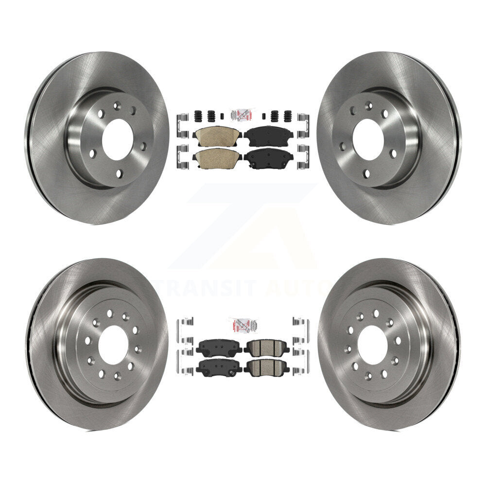 Front Rear Ceramic Pad & Brake Rotor Kit For Cadillac ATS With 300mm Diameter K8A-106713