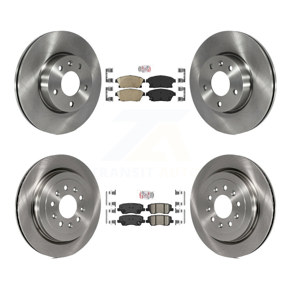 Front Rear Ceramic Pad & Brake Rotor Kit For Cadillac ATS With 300mm Diameter K8A-106714