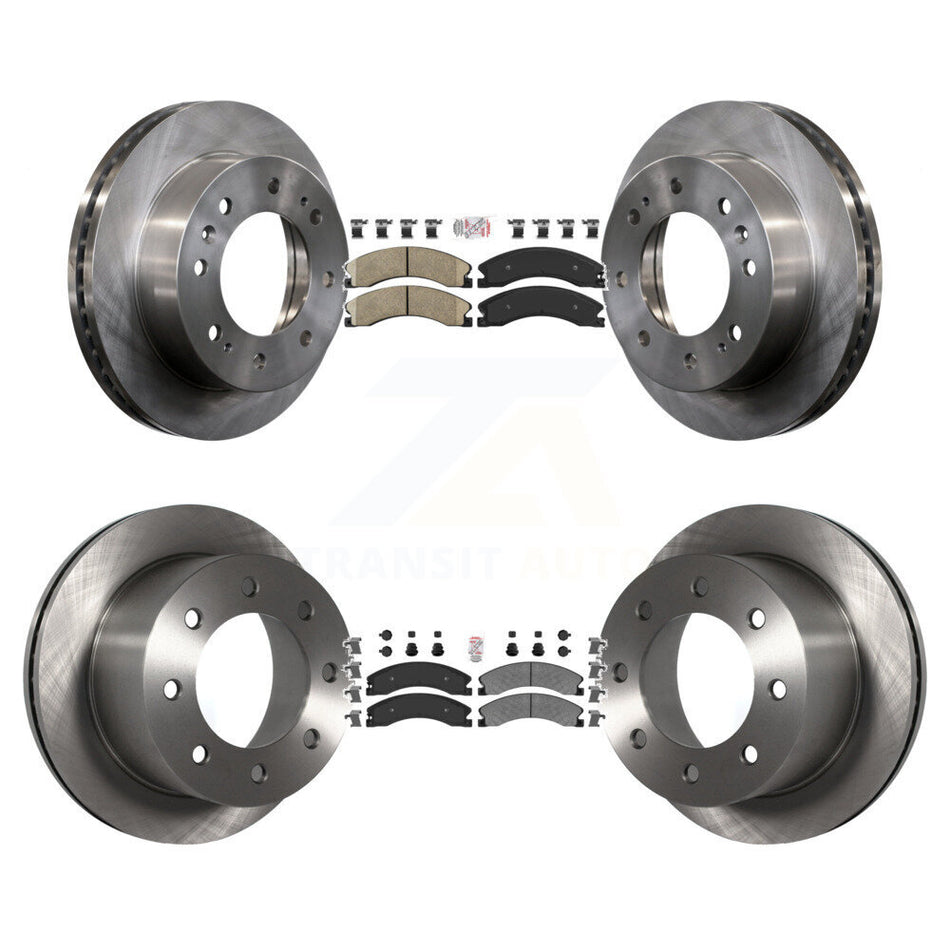 Front Ceramic Rear Semi-Metallic Pad And Brake Rotor Kit For GMC Sierra 3500 HD Chevrolet K8A-106724