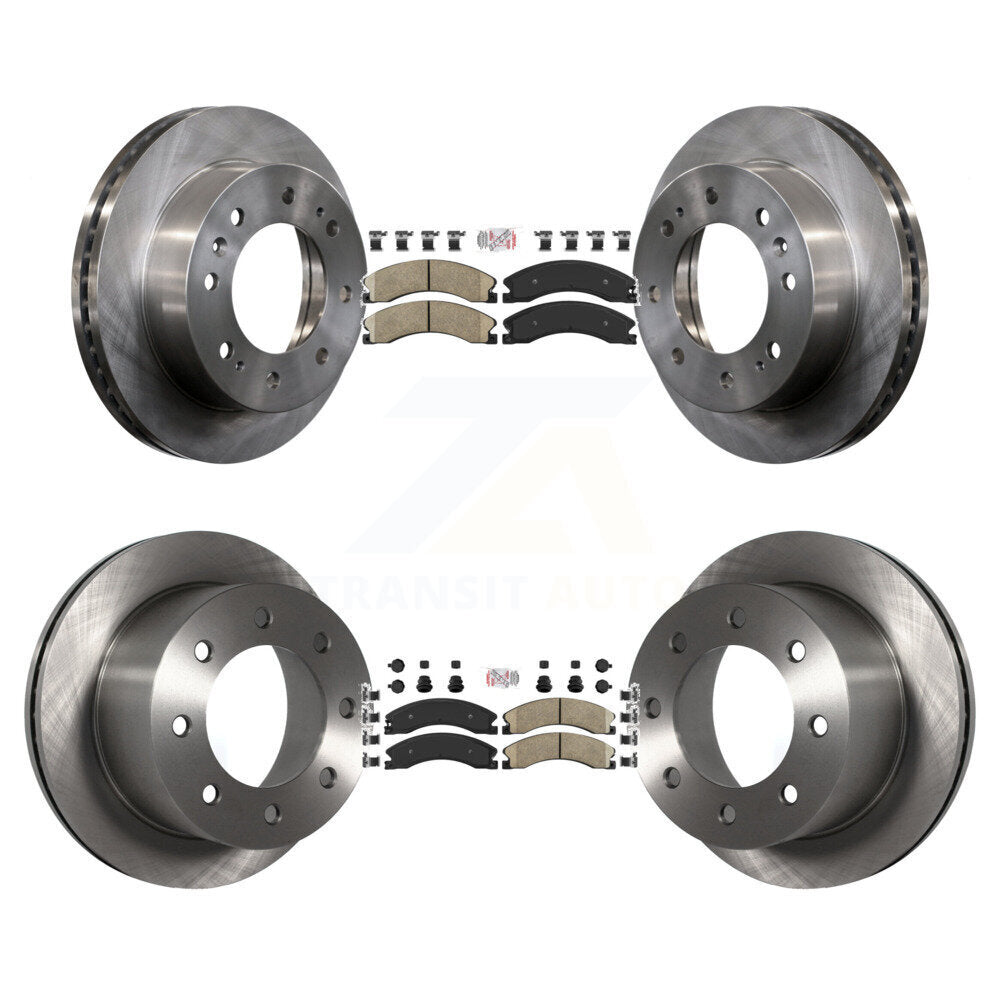 Front Rear Ceramic Pad & Disc Brake Rotors Kit For GMC Sierra 3500 HD Chevrolet Silverado K8A-106725
