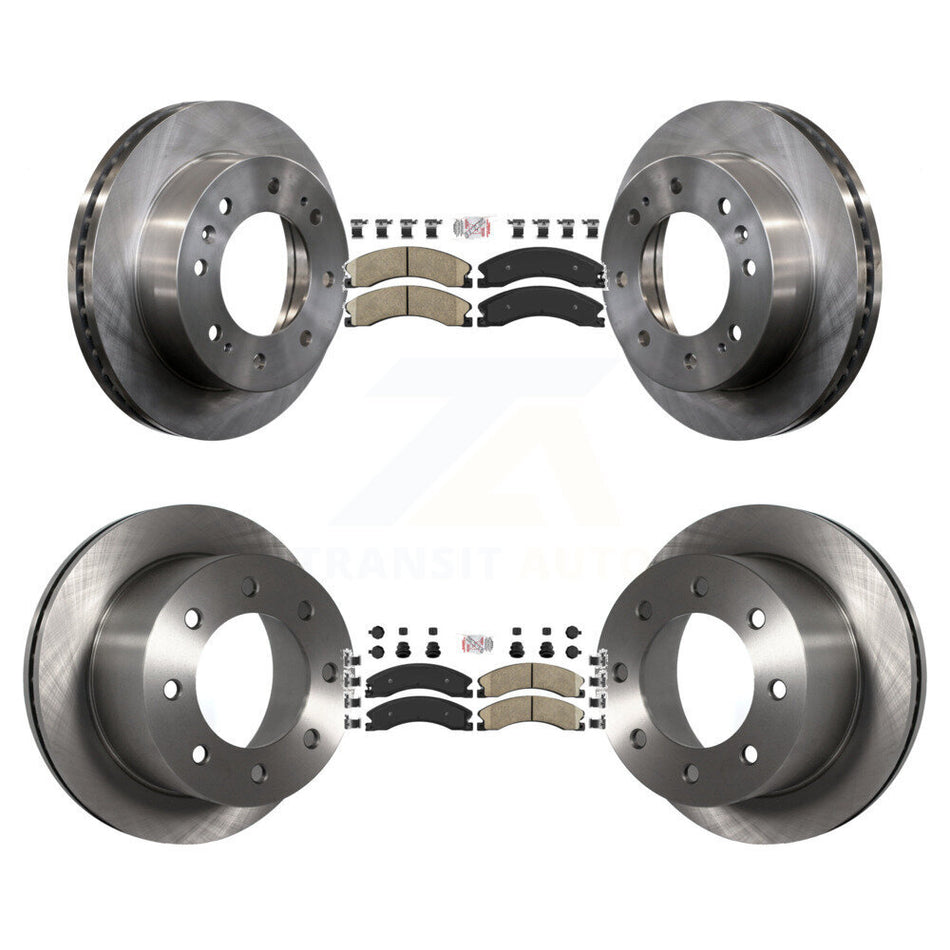 Front Rear Ceramic Pad & Disc Brake Rotors Kit For GMC Sierra 3500 HD Chevrolet Silverado K8A-106725