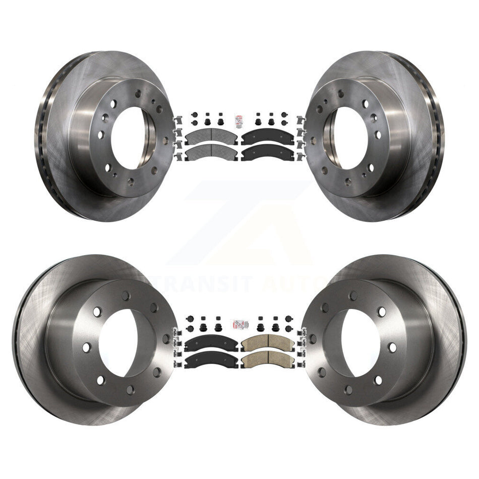 Front Semi-Metallic Rear Ceramic Pad And Brake Rotor Kit For GMC Sierra 3500 HD Chevrolet K8A-106728