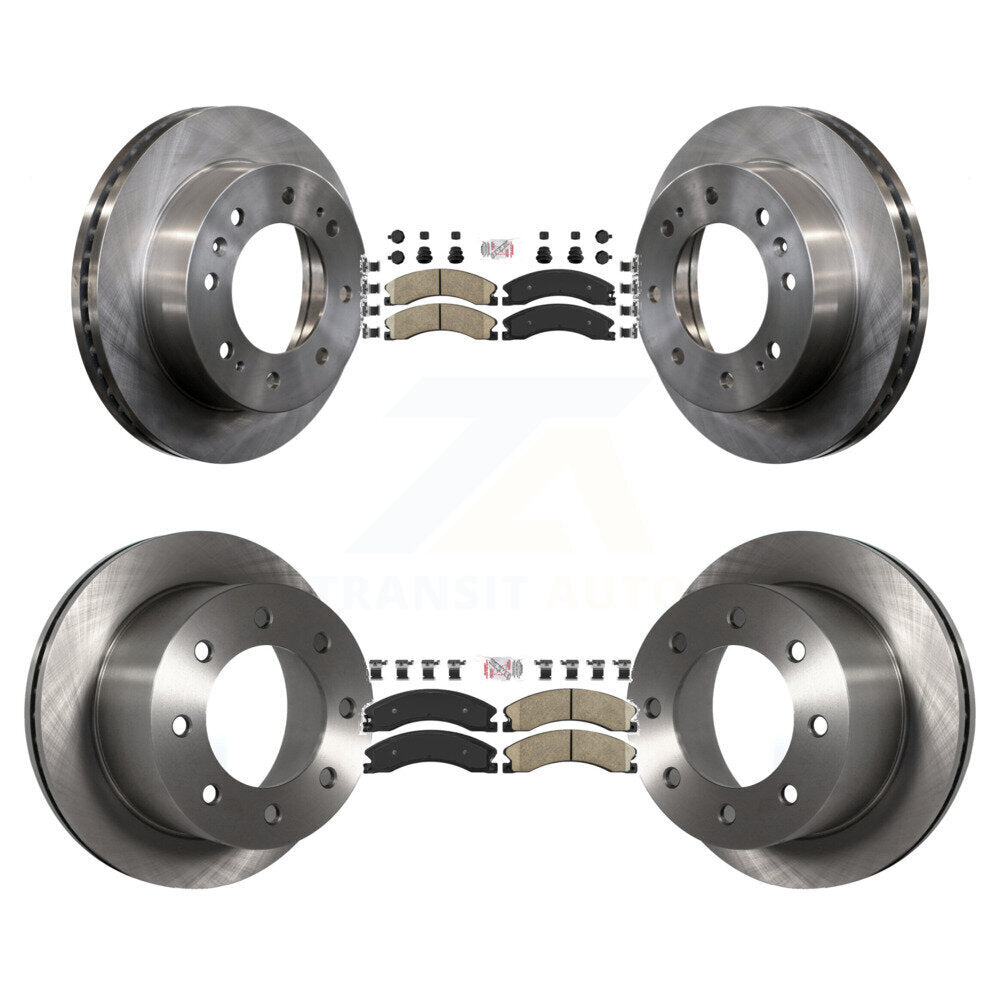 Front Rear Ceramic Pad & Disc Brake Rotors Kit For GMC Sierra 3500 HD Chevrolet Silverado K8A-106729