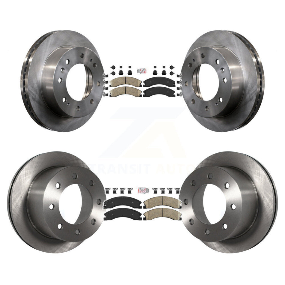 Front Rear Ceramic Pad & Disc Brake Rotors Kit For GMC Sierra 3500 HD Chevrolet Silverado K8A-106729