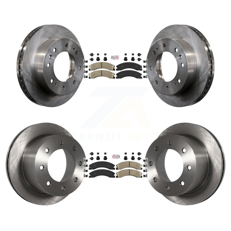 Front Rear Ceramic Pad & Disc Brake Rotors Kit For GMC Sierra 3500 HD Chevrolet Silverado K8A-106731