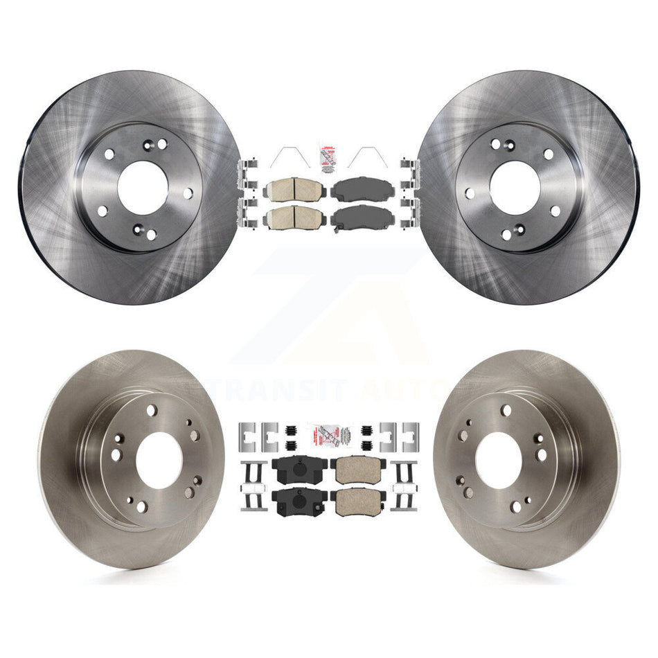 Front Rear Ceramic Pad & Brake Rotor Kit For Honda Accord With 282mm Diameter K8A-106745