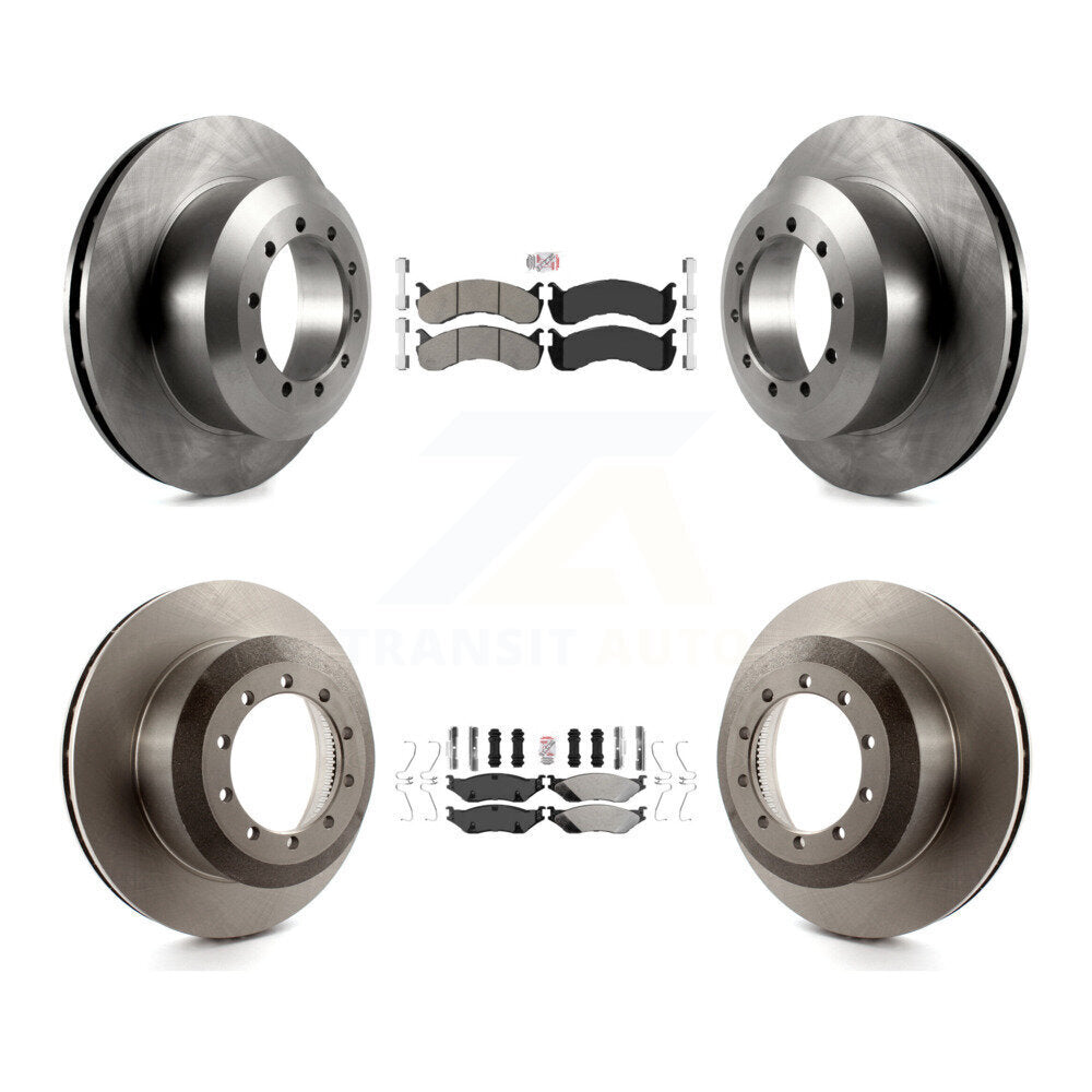 Front Rear Semi-Metallic Pad & Disc Brake Rotors Kit For Ford F-53 Motorhome Chassis F-59 K8A-106759