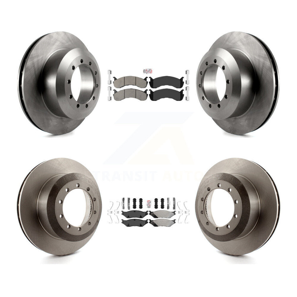 Front Rear Semi-Metallic Pad & Disc Brake Rotors Kit For Ford F-53 Motorhome Chassis F-59 K8A-106759