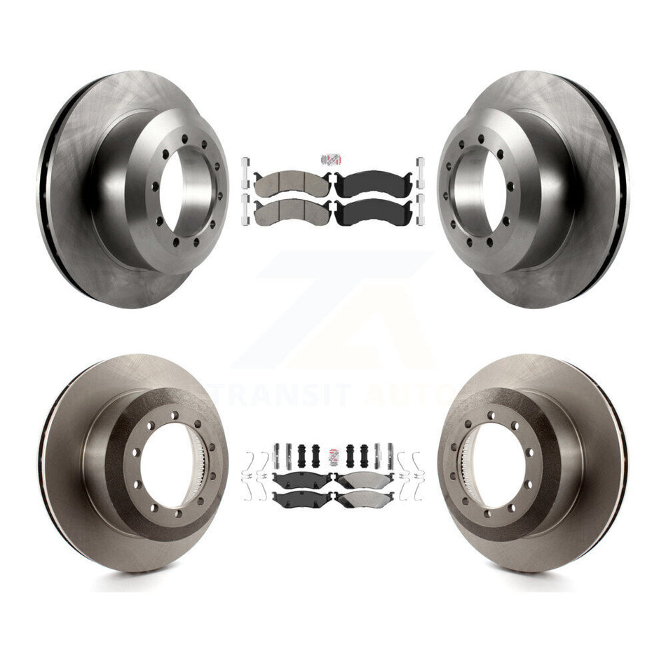 Front Rear Semi-Metallic Pad & Disc Brake Rotors Kit For Ford F-53 Motorhome Chassis F-59 K8A-106759