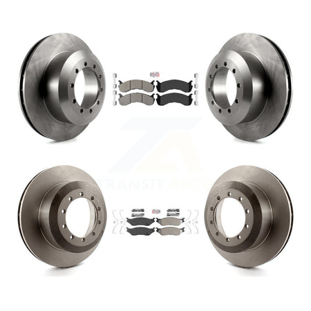 Front Rear Semi-Metallic Pad & Disc Brake Rotors Kit For Ford F-53 Motorhome Chassis F-59 K8A-106760