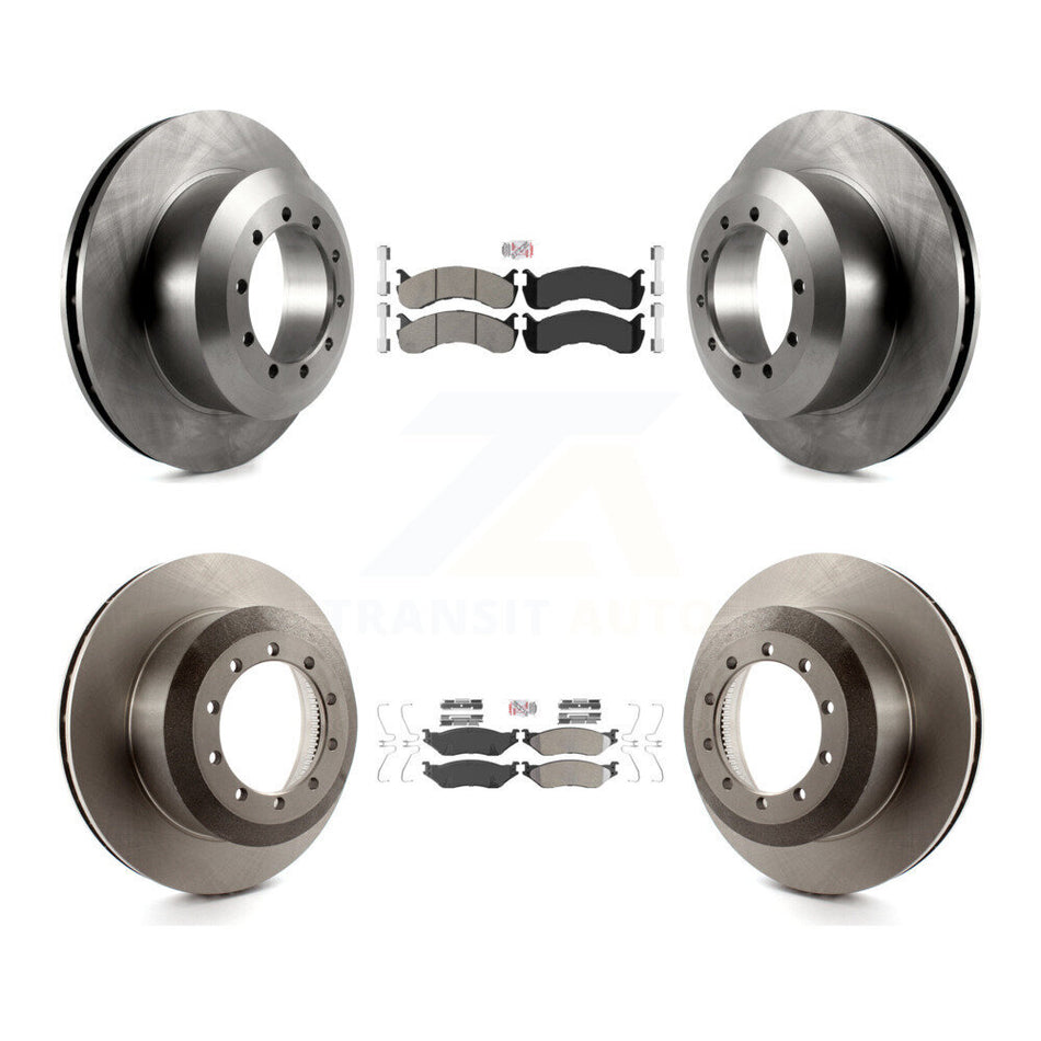 Front Rear Semi-Metallic Pad & Disc Brake Rotors Kit For Ford F-53 Motorhome Chassis F-59 K8A-106760