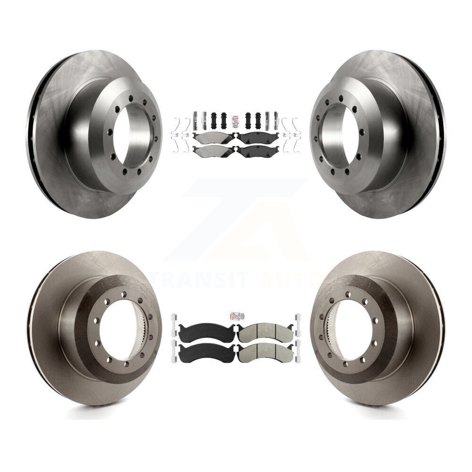 Front Rear Semi-Metallic Pad & Brake Rotors Kit For Ford F-59 Commercial Stripped Chassis K8A-106761