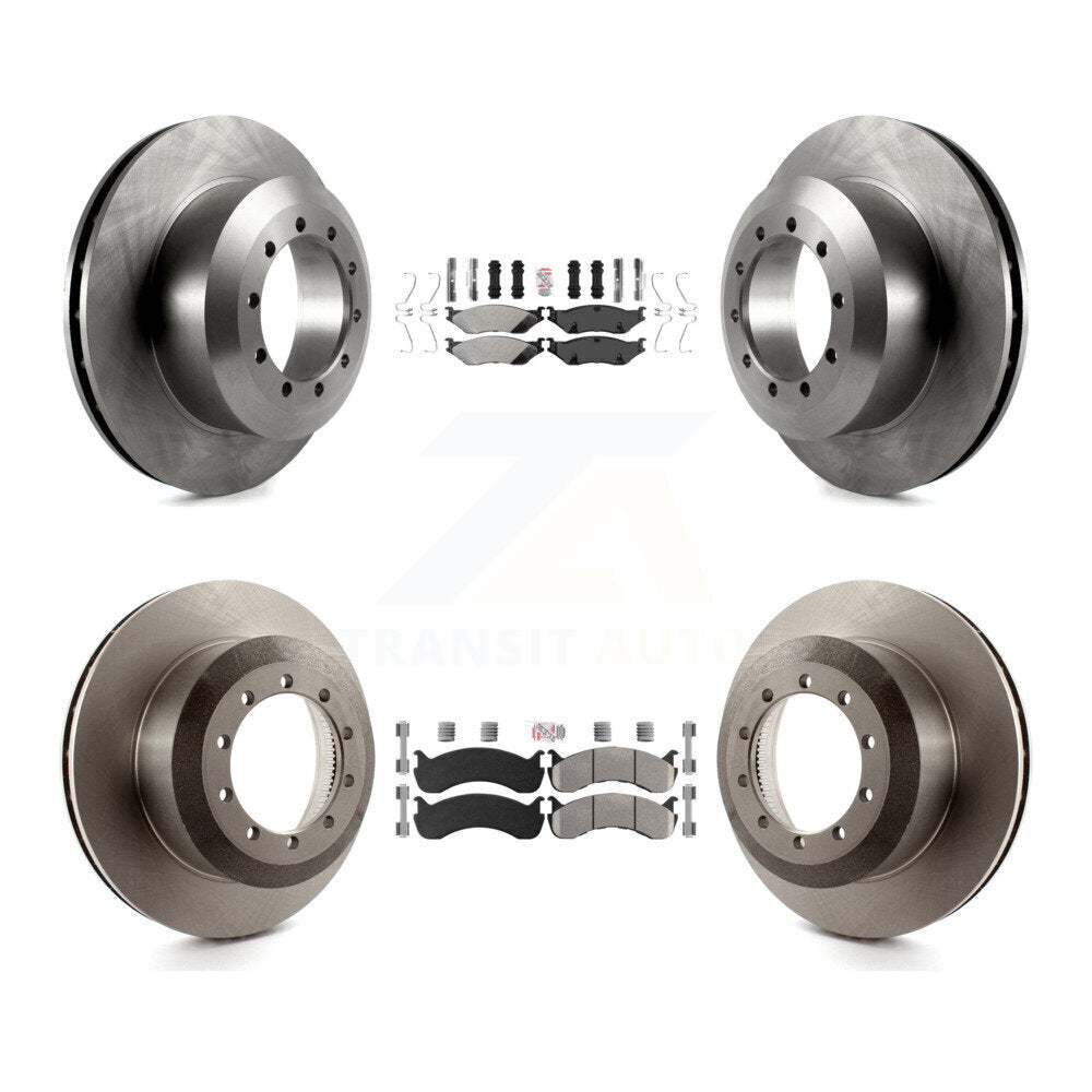 Front Rear Semi-Metallic Pad & Brake Rotors Kit For Ford F-59 Commercial Stripped Chassis K8A-106762